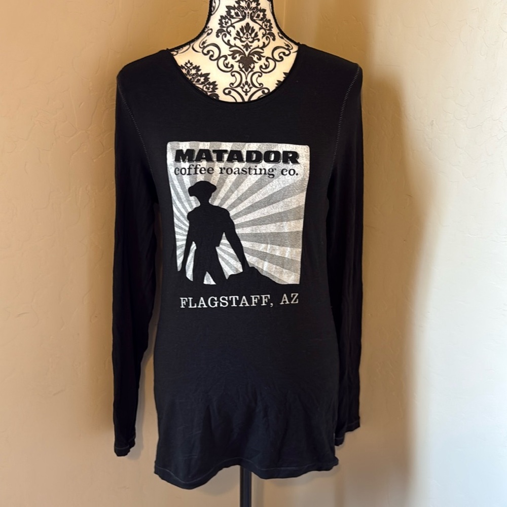 Black Long Sleeve Tee Matador coffee Flagstaff, AZ